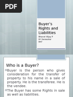 Buyer's Rights and Liabilities