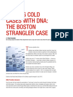 Solving Cold Cases With DNA Boston Strangler Case