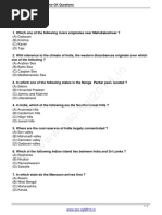 Indian Geography Objective GK Questions PDF