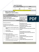 Lesson Plan Template: Date Subject Number of Students Grade