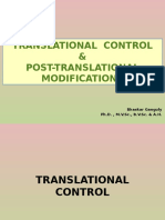 Translational Control & Post-Translational Modifications