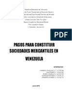 Pasos para Constituir Sociedades Mercantiles en Venezuela