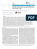 Optimisation of Phenolic Extraction and Quantification of Phenolics in Palm Kernel Cake