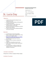 ST Lucia Day Lesson Plan