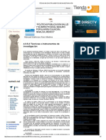 Técnicas e Instrumentos de Investigación