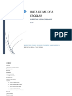 RUTA DE MEJORA ESCOLAR Ciclo 2015 2016 Formato 1