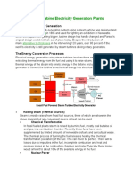 Steam Turbine Electricity Generation Plants