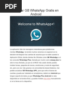 Instalar GB WhatsApp Gratis en Android