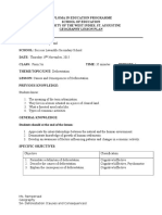 Individual Teaching Practice Slss Lesson Plan 5a Geography - Deforestation Final