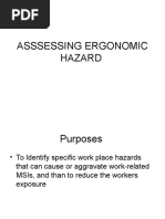 Asssessing Ergonomic Hazard