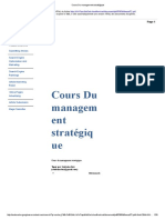 Cours Du Management Stratégique