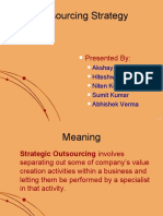 Outsourcing Strategy: Presented by