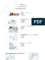 Soalan English Tahun 1 Paper 1 2016 - UPSR Format