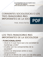 Corrientes Sociologicas o Los Tres Paradigmas Mas Importantes Bueno