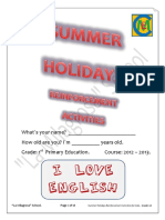 Summer Holidays Reinforcement Activities (1st) - La Milagrosa School