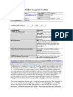 Portfolio Exemplar Cover Sheet Science 2