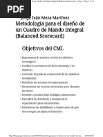 Metodologia Cuadro de Mando Integral (Balanced Scorecard) PDF