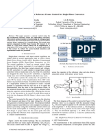 A DQ Synchronous Reference Frame Control For Single-Phase Converters