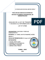 Analisis Ley de Transparencia y Acceso A La Informacion Pública - Perú