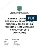 Kertas Kerja Pelancaran Nilam