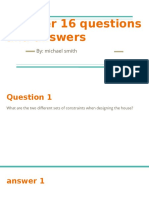 Chapter 16 Questions and Answers: By: Michael Smith