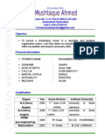 Curriculum Vitae MUSHTAQ