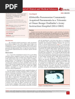 Klebsiella Pneumoniae Communiy-Acquired Pneumonia in A Trisomic at Omar Bongo Ondimba's Army Instruction Hospital (HIA OBO)