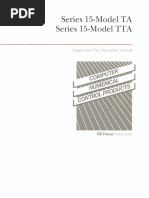 Fanuc Series 15-Model TA, TTA Operator's Manual Supplement For Trouble Diagnosis Guidance (B-61214E-1 - 01)