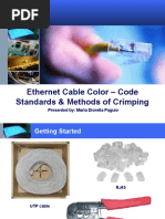 Ethernet Cable Color - Code Standards & Methods of Crimping: Presented By: Maria Diorella Paguio