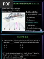 Trusses-The Method of Sections (Section 6.4) : Today's Objectives