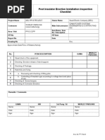 Post Insulator Installation Checklist