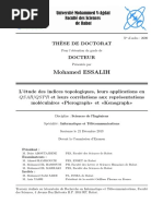 Etude Des Indices Topologiques Et Leur Application