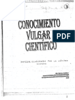 Conocimiento Vulgar o Científico