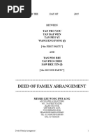 Deed of Family Arrangement (SAMPLE)