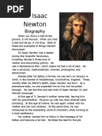 Sir Isaac Newton: Biography