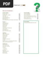 The Basics.... : Domestic Re-Wire Check List