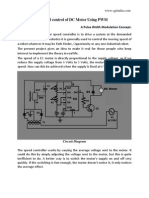 Speed Control of DC Motor Using PWM