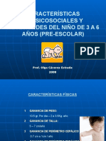 Caracteristicas Biopsicosociales y Necesidades Del Niño de 3 A 6 Años