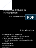 Estructura Trabajo de Investigacion Economia y Sociedad