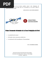 Primer Documento Orientador de La Tarea Pedagógica Del Nivel