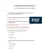 Bacteria in The Digestive System Quiz Answers