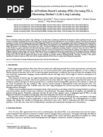 The Implementation of Problem Based Learning PBL by Using FILA Form in Measuring Student's Life Long Learning