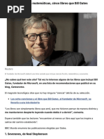 De Ciencia Ficción A Matemáticas, Cinco Libros Que Bill Gates Recomienda Leer - BBC Mundo PDF