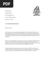 Letter To M. Capiraso Regarding Brooklyn Half Marathon