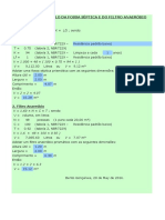 Programa Dimensionamento Da Fossa e Filtro