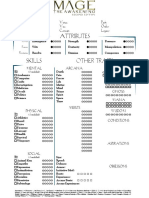 Mage The Awakening 2nd Edition - Layered Path Sheet