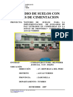 Estudio de Suelos Con Fines de Cimentacion Tumbes