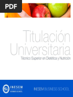 Tecnico Superior en Dietetica y Nutricion (INESEM) 