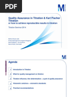 Quality Assurance in Titration 