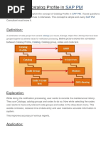 Concept of Catalog Profile in Sap PM